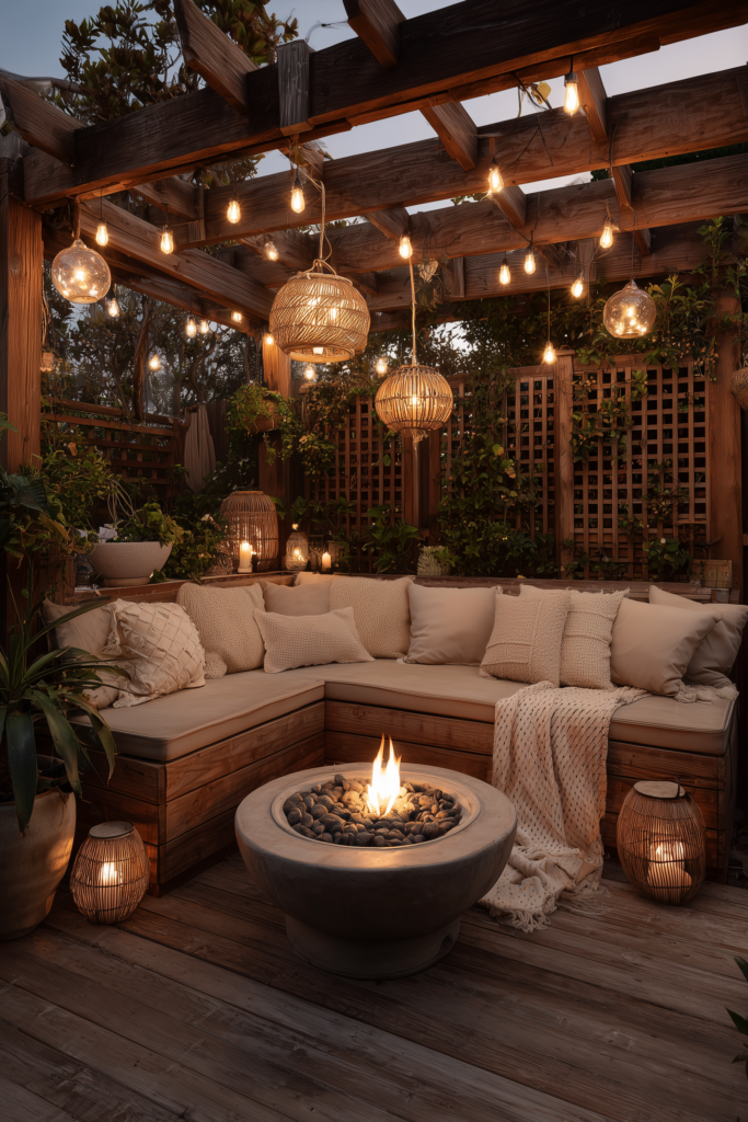 corn press subject a warm boho inspired outdoor pergola lounge 9a7aedcb 5ff6 46c3 86b0 827e03496158