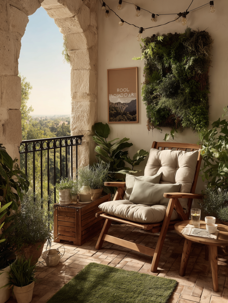 impecable. urban balcony with artificial grass rug folding wood ae25ac1d 6074 4380 87db d9c1e7dd12e3