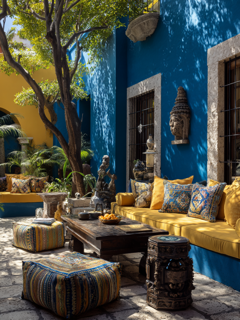lz00543 26307 a luxurious home garden courtyard with vibrant bl 75691d61 8541 45a8 b9f5 15a540ab5952