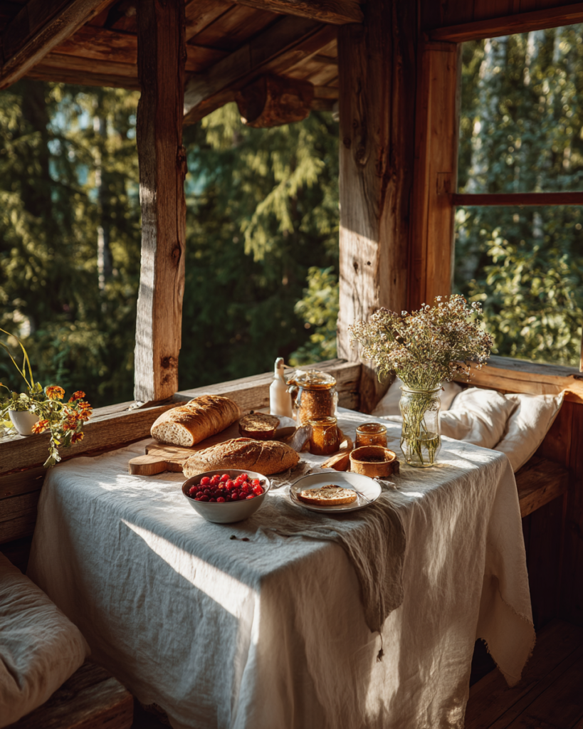 perhun 1255 61605 rustic breakfast on a wooden veranda of a for d72c9f4d c054 4c43 9365 87eaf94d8d78