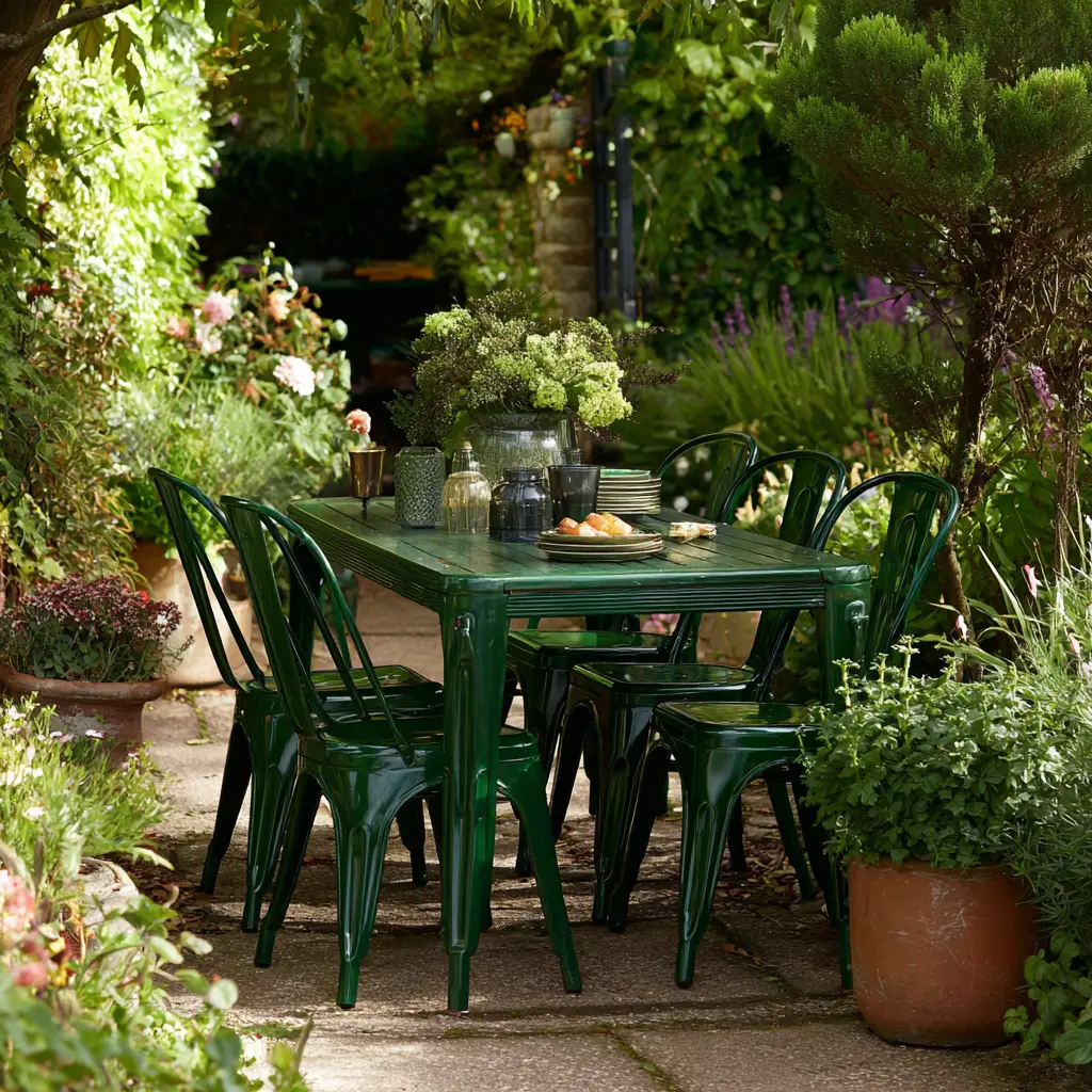 popewilliam7871 6 dark green metal tolix chair in the garden 6ceeee73 f9d7 4c9b a5f1 8eb007652188