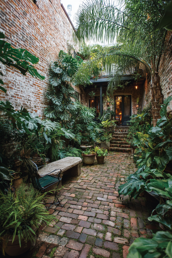 rankpen a brick courtyard garden in new orleans filled with lus 64710cb4 c2a1 425a b3c1 91955215c247