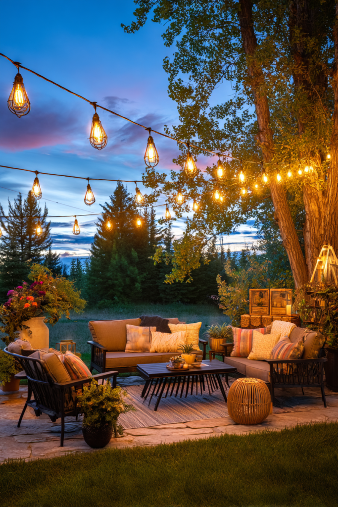 zjkssk a cozy outdoor living area with string lights comfortabl 66423c14 f865 462c ac56 9643bfcafb33